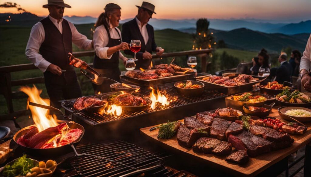 Festive Asado Barbecue in Argentina