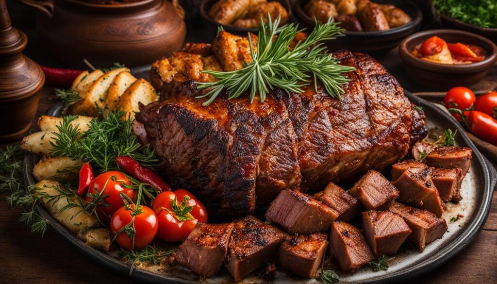 Serbian roasted meat