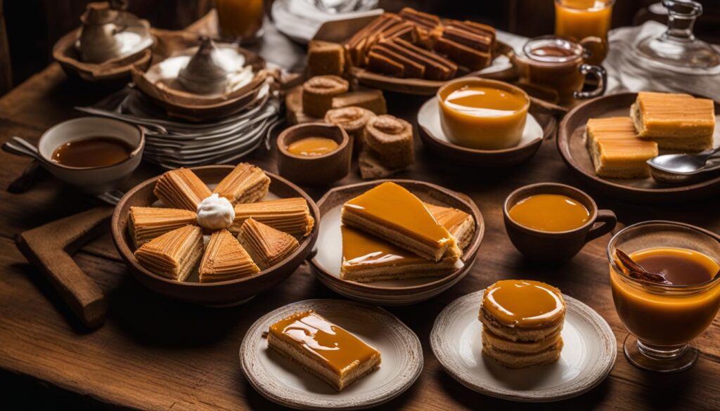 Traditional Argentine desserts with dulce de leche