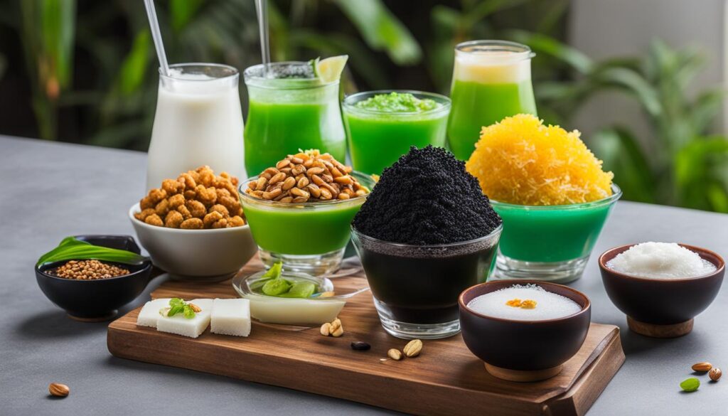traditional Indonesian beverages and desserts
